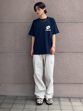 「LOTTO（ロット）のアイテム」を使った、Shiragami Harutoさん（メンズ・175cm）の夏コーディネート