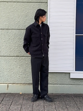 「シンプル」｜「アイテム（その他アウター）」を使った、Shiragami Harutoさん（メンズ・175cm）の冬コーディネート