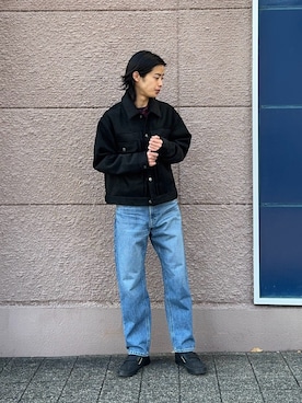 「アイテム（カバーオール）」を使った、Shiragami Harutoさん（メンズ・175cm）の冬コーディネート