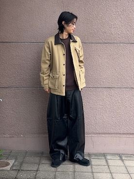 「アイテム（カバーオール）」を使った、Shiragami Harutoさん（メンズ・175cm）の秋コーディネート
