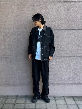 「アイテム（カバーオール）」を使った、Shiragami Harutoさん（メンズ・175cm）の秋コーディネート