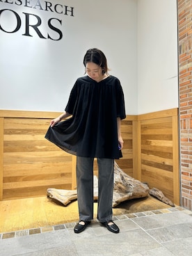 「アイテム（チュニック）」を使った、sariさん（レディース・159cm）の夏コーディネート