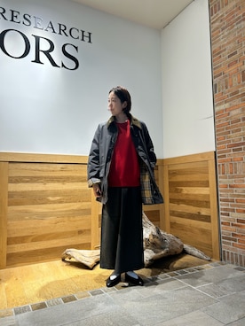 「FORK&SPOON（フォークアンドスプーン）のFORK&SPOON　ラナテックイージースカート（スカート）」を使った、sariさん（レディース・159cm）の秋コーディネート