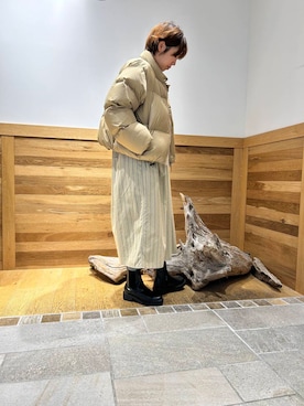 「アイテム（シャツワンピース）」を使った、sariさん（レディース・159cm）の秋コーディネート