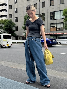 「SHEL’TTER（シェルター）のアイテム」を使った、Natsumiさん（レディース・157cm）の夏コーディネート