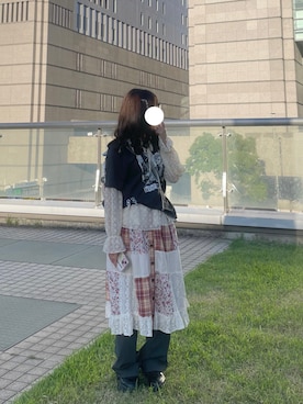 「アイテム（Tシャツ/カットソー、ブラック系）」を使った、はなさん（レディース・154cm）の秋コーディネート