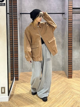 「PBLIM（ページボーイリム）のアイテム（スウェットパンツ）」を使った、カワさん（レディース・163cm）の秋コーディネート