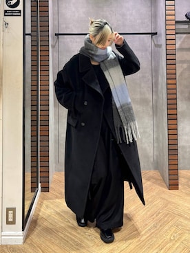 「アイテム（チェスターコート）」を使った、カワさん（レディース・163cm）の秋コーディネート