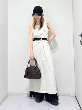 「Anui（アニュイ）のアイテム（帽子）」を使った、カワさん（レディース・163cm）の夏コーディネート