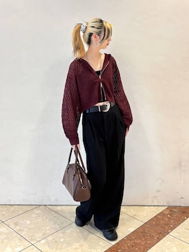 「アイテム（パーカー）」を使った、カワさん（レディース・163cm）の夏コーディネート