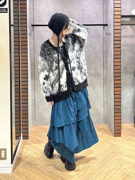 「HARE（ハレ）のアイテム（ニットキャップ/ビーニー）」を使った、カワさん（レディース・163cm）の冬コーディネート