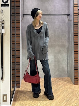 「アイテム（キャミソール）」を使った、カワさん（レディース・163cm）の秋コーディネート