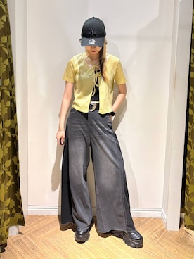 「Anui（アニュイ）のアイテム（帽子）」を使った、カワさん（レディース・163cm）の夏コーディネート