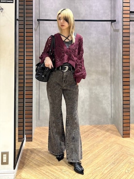 「PAGEBOY（ページボーイ）のヴィンテージバックルベルト（ベルト、ブラック系）」を使った、カワさん（レディース・163cm）の春コーディネート