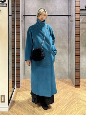 「アイテム（チェスターコート）」を使った、カワさん（レディース・163cm）の秋コーディネート