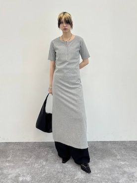 「PAGEBOY（ページボーイ）のレースアップミュール（サンダル、ブラック系）」を使った、カワさん（レディース・163cm）の春コーディネート