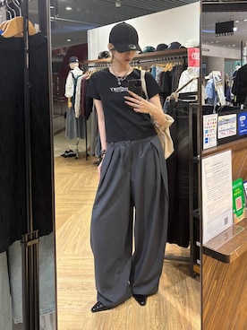「PAGEBOY（ページボーイ）のシルバーパールレイヤードネックレス（ネックレス、シルバー系）」を使った、カワさん（レディース・163cm）の夏コーディネート
