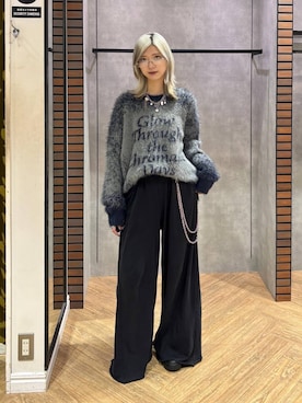 「PAGEBOY（ページボーイ）のサイドタックルーズウラケパンツ/イージーパンツ【4color・2size】（スウェットパンツ）」を使った、カワさん（レディース・163cm）の秋コーディネート