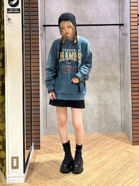 「HARE（ハレ）のアイテム（ニットキャップ/ビーニー）」を使った、カワさん（レディース・163cm）の冬コーディネート