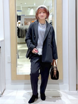 「アイテム（テーラードジャケット）」を使った、amamikanoheyaさん（レディース・155cm・40代）の秋コーディネート