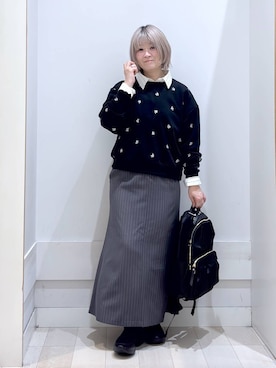 「GLOBAL WORK（グローバルワーク）のアイテム（シャツ/ブラウス）」を使った、amamikanoheyaさん（レディース・155cm）の秋コーディネート