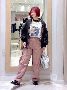 「アイテム（スウェット）」を使った、amamikanoheyaさん（レディース・155cm・40代）の秋コーディネート