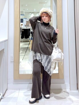 「アイテム（その他トップス）」を使った、amamikanoheyaさん（レディース・155cm）の冬コーディネート