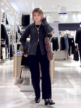 「アイテム（ローファー）」を使った、amamikanoheyaさん（レディース・155cm・40代）の秋コーディネート