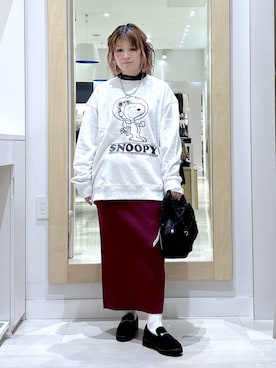 「アイテム（スカート）」を使った、amamikanoheyaさん（レディース・155cm・40代）の秋コーディネート