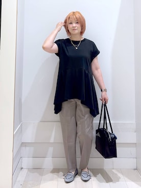 「GLOBAL WORK（グローバルワーク）のラクッションベルトニットパンプス/290988（パンプス、ブラック系）」を使った、amamikanoheyaさん（レディース・155cm）の春コーディネート
