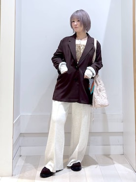 「アイテム（ローファー、その他）」を使った、amamikanoheyaさん（レディース・155cm）の秋コーディネート