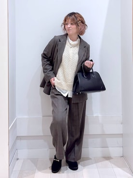 「アイテム（テーラードジャケット）」を使った、amamikanoheyaさん（レディース・155cm・40代）の秋コーディネート