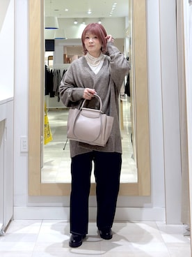 「アイテム（デニムパンツ）」を使った、amamikanoheyaさん（レディース・155cm・40代）の冬コーディネート