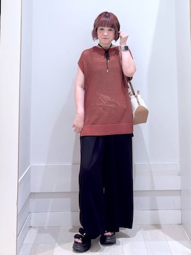 「アイテム（キャミソール）」を使った、amamikanoheyaさん（レディース・155cm・40代）の夏コーディネート