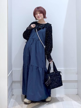 「GLOBAL WORK（グローバルワーク）のアイテム（ワンピース/ドレス）」を使った、amamikanoheyaさん（レディース・155cm）の春コーディネート