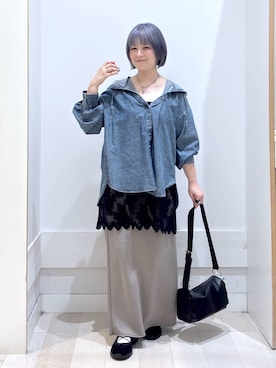 「GLOBAL WORK（グローバルワーク）のアイテム（バッグ）」を使った、amamikanoheyaさん（レディース・155cm）の夏コーディネート