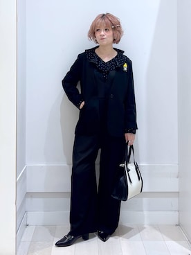 「GLOBAL WORK（グローバルワーク）のアイテム（ノーカラージャケット）」を使った、amamikanoheyaさん（レディース・155cm）の春コーディネート