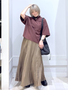 「GLOBAL WORK（グローバルワーク）のアイテム（バッグ）」を使った、amamikanoheyaさん（レディース・155cm）の夏コーディネート