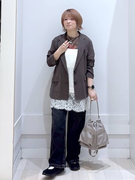 「GLOBAL WORK（グローバルワーク）のアイテム（ジャケット/アウター）」を使った、amamikanoheyaさん（レディース・155cm）の春コーディネート