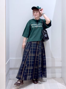 「アイテム（ボストンバッグ）」を使った、amamikanoheyaさん（レディース・155cm・40代）の夏コーディネート