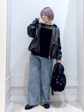 「GLOBAL WORK（グローバルワーク）のアイテム（ブルゾン）」を使った、amamikanoheyaさん（レディース・155cm）の秋コーディネート