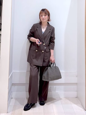 「GLOBAL WORK（グローバルワーク）のアイテム（テーラードジャケット）」を使った、amamikanoheyaさん（レディース・155cm）の秋コーディネート