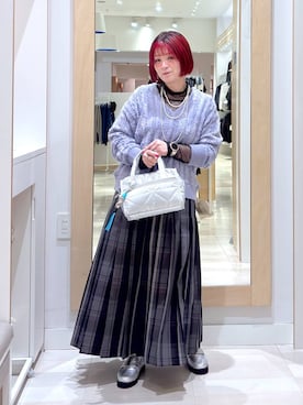 「アイテム（カーディガン/ボレロ）」を使った、amamikanoheyaさん（レディース・155cm・40代）の秋コーディネート