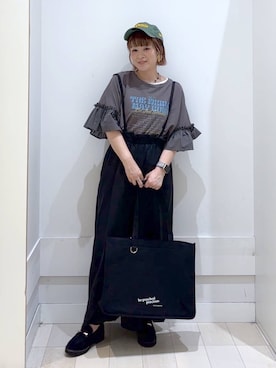 「アイテム（トートバッグ）」を使った、amamikanoheyaさん（レディース・155cm・40代）の夏コーディネート
