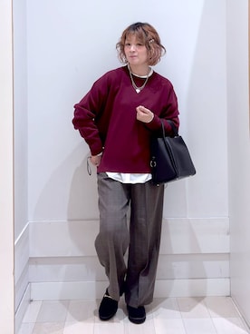 「アイテム（パンツ）」を使った、amamikanoheyaさん（レディース・155cm・40代）の秋コーディネート