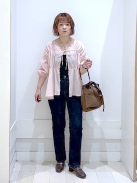 「アイテム（キャミソール）」を使った、amamikanoheyaさん（レディース・155cm・40代）の夏コーディネート