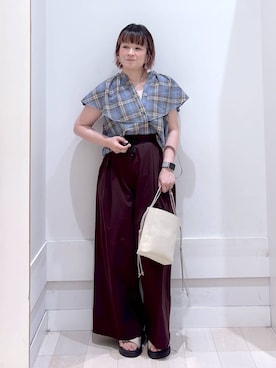 「若見え」｜「アイテム（アクセサリー）」を使った、amamikanoheyaさん（レディース・155cm）の夏コーディネート