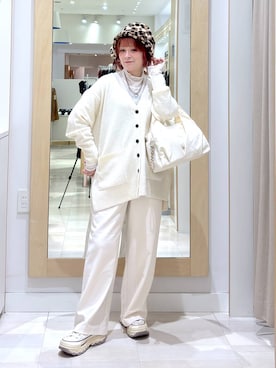 「アイテム（カーディガン/ボレロ）」を使った、amamikanoheyaさん（レディース・155cm・40代）の秋コーディネート