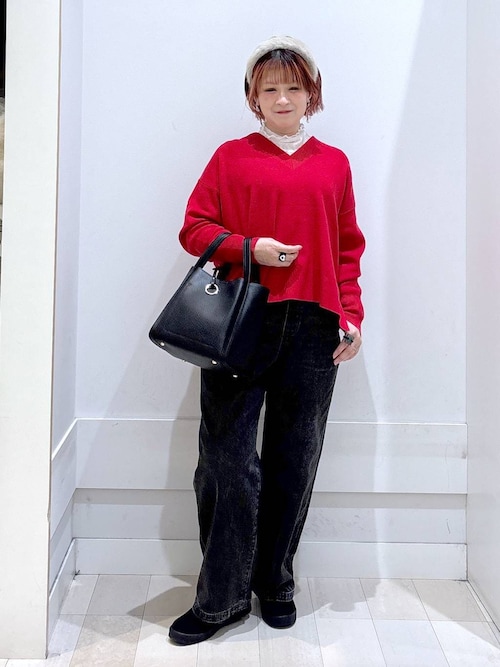 セール】メルティリブVネックプルオーバー/579519（ニット/セーター