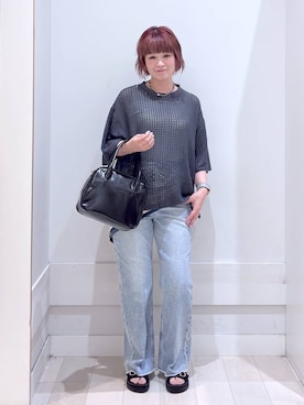「アイテム（バンダナ/スカーフ）」を使った、amamikanoheyaさん（レディース・155cm・40代）の夏コーディネート